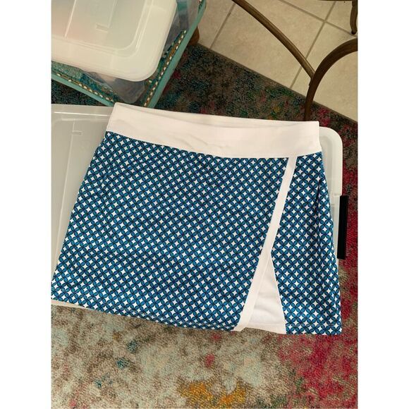 Callaway True Sculpt Opti-Dri Blue Geo Wrap Golf Skort NWOT with beautiful - Picture 1 of 9